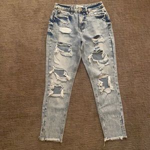 Kancan ripped mom jeans